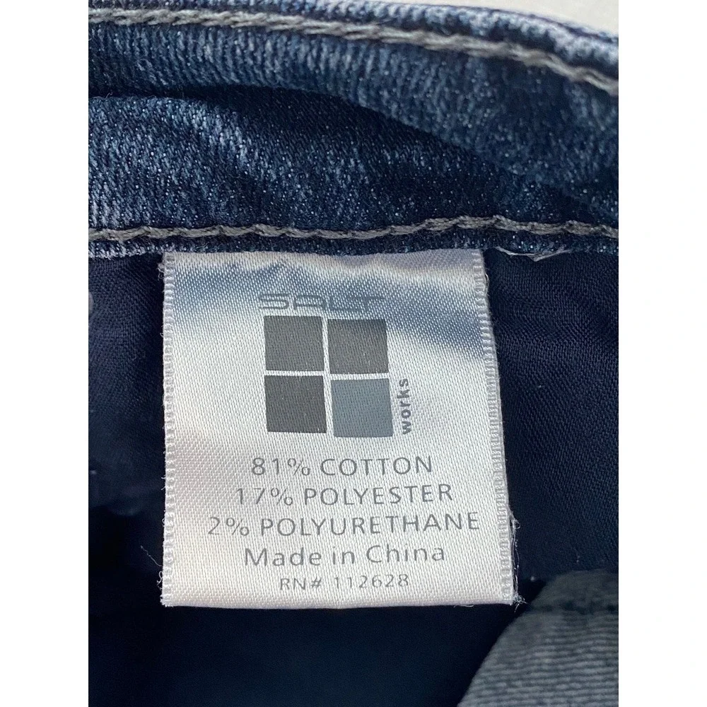 Salt Works NYC Mid Rise Bootcut Jeans‎ 12P Dark Wash Studded Stretch Denim Glam
